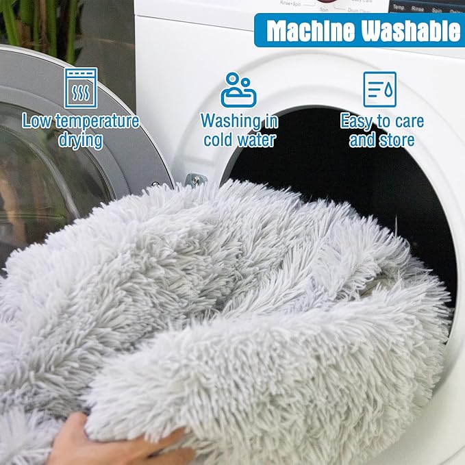 PAWCHIE Cat Bed for Indoor Cats Dogs Puppy - 20" Semi-Enclosed Cat House Soft Self-Warming Plush Bed for Pets