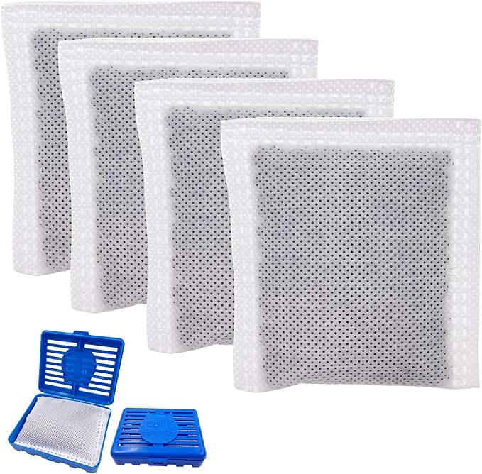 4 Pack Replacement Charcoal Filters Refill Pads for Catit Magic Blue Cat Litter Box Air Purifier