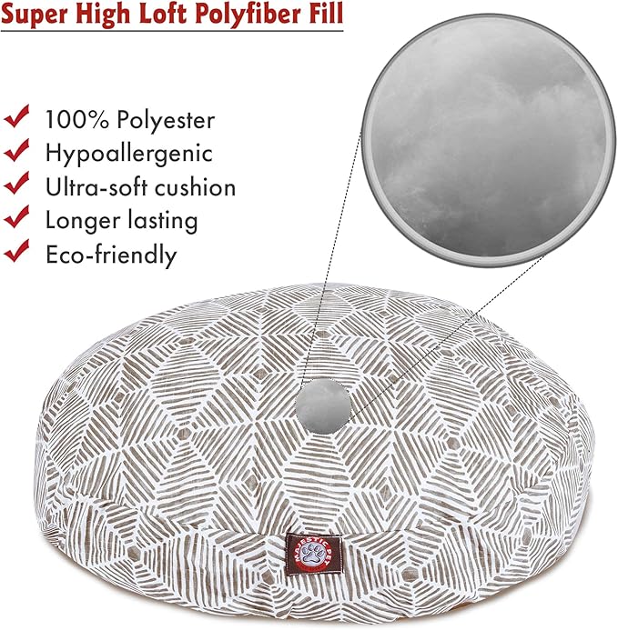 Majestic Pet Charlie Gray Medium Round Pet Bed