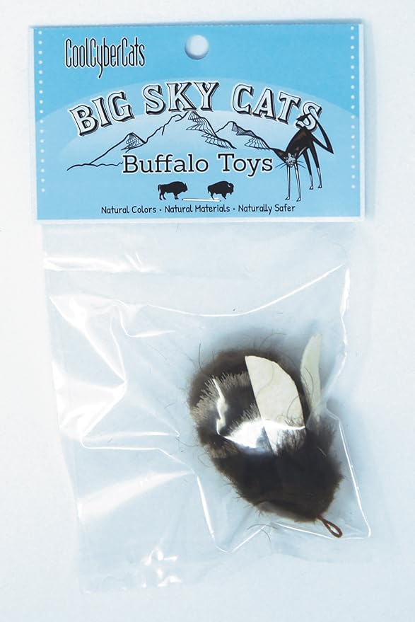 Bumble Bee Refill/Attachment Cat Toy - Natural Buffalo/Deer: Fits Wildcat and Popular Bird and Mouse Type Wands/Poles.