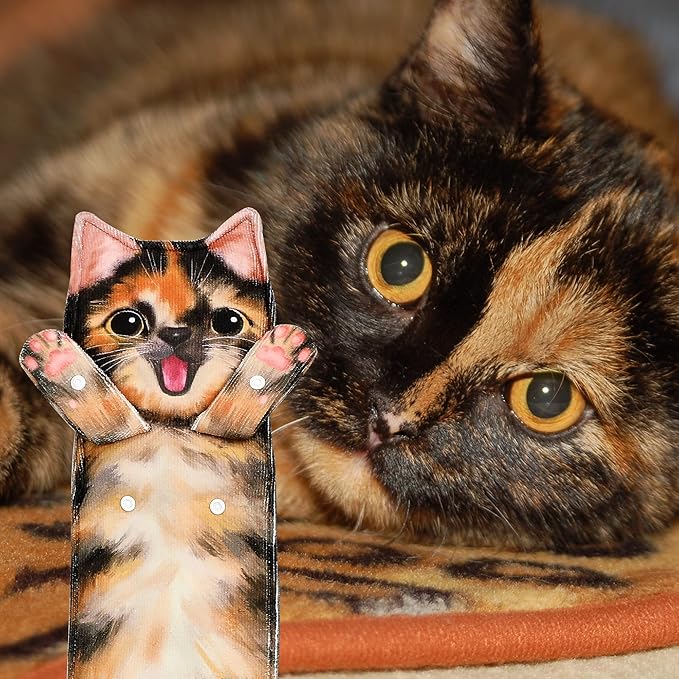 Cat Funny Hand Towels for Bathroom Kitchen- Cute Decorative Kitten Decor Hanging Face Towels- Unique Housewarming Valentines Mothers Birthday Gifts for Women Mom Cat Lovers