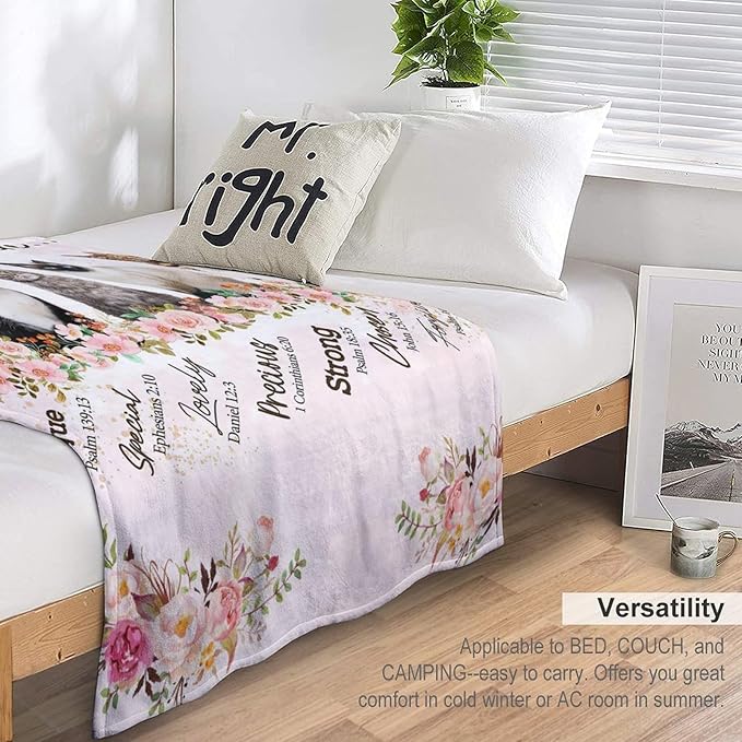 Cat Blanket Cat Gifts for Girls Boys Woman Kids Cat Lover God Says You are Throw Blankets Soft Blanket Warm Fleece Flannel Plush Blankets for Bed Sofa Couch 60"x80"