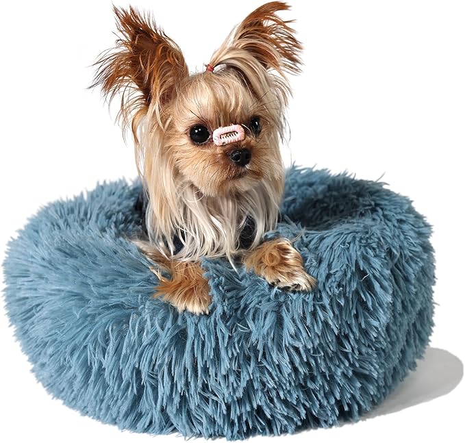 Marshmallow Cat Bed for Small New Born Kitten, Indoor Cats Plush Puppy Bed 15 Inches