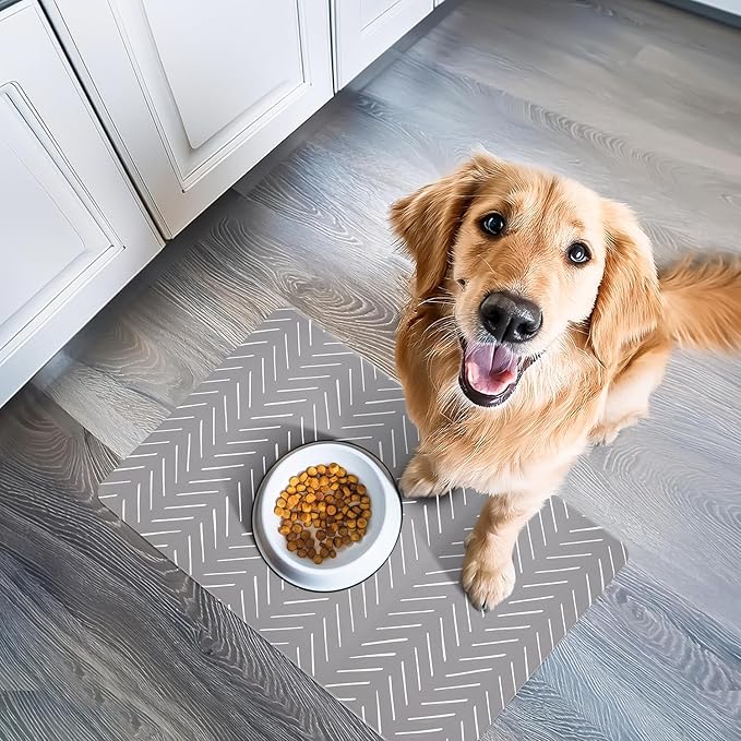 NALALAS Large Dog Mat for Food and Water, Cat Feeding Mat | Large Waterproof Dog Bowl Mat | Non-Slip Pet Food Mat for Floors | Dog Food Mats for Floors, Pet Mats for Food and Water | Easy to Clean