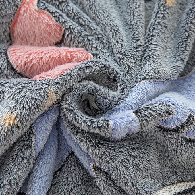 Sviuse Glow in The Dark Cat Blanket Gifts for Cats Lovers Soft Flannel Twin Size Glow Throw for Girls Kids Women Luminous Blankets (60" X 80", Cat 9)