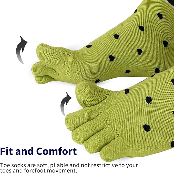 Benefeet Sox Funny Toe Socks Women Five Finger Socks Girls Cute Toe Seperated Cotton Socks Running Athletic Christmas Gifts