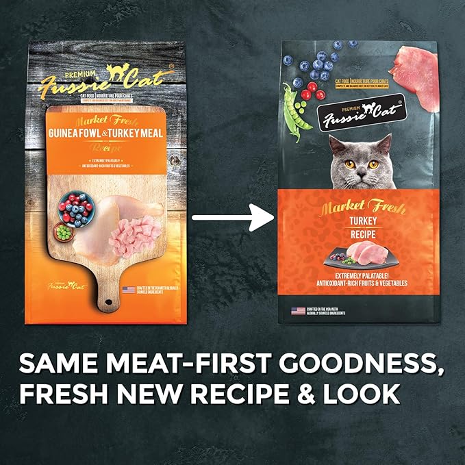 Fussie Cat Market Fresh Turkey Recipe, Dry Cat Food, 10lb Bag