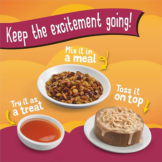 Purina Friskies Poultry Faves Lickable Gravy Cat Food Topper Variety Pack - 8 ct. Box