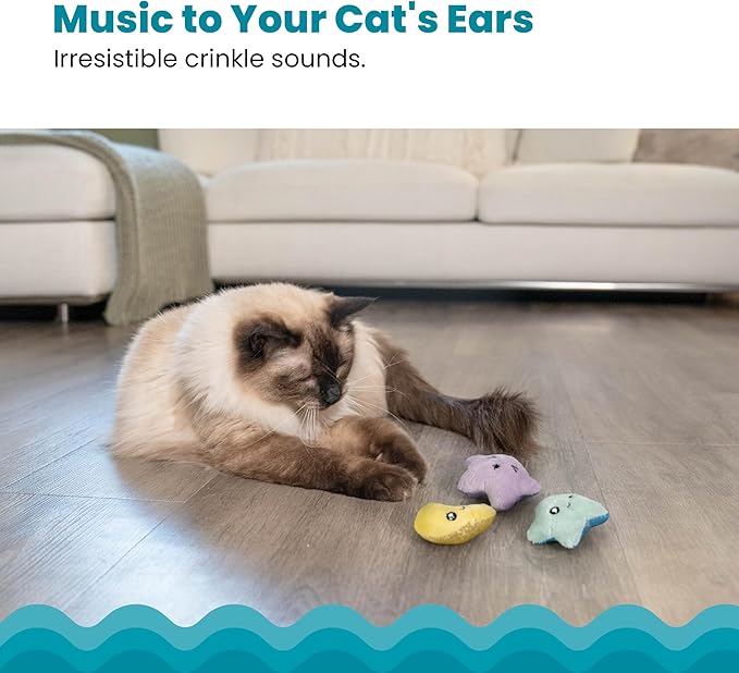 Catstages Toss 'N Twinkle Catnip Cat Toys - 3 Pack