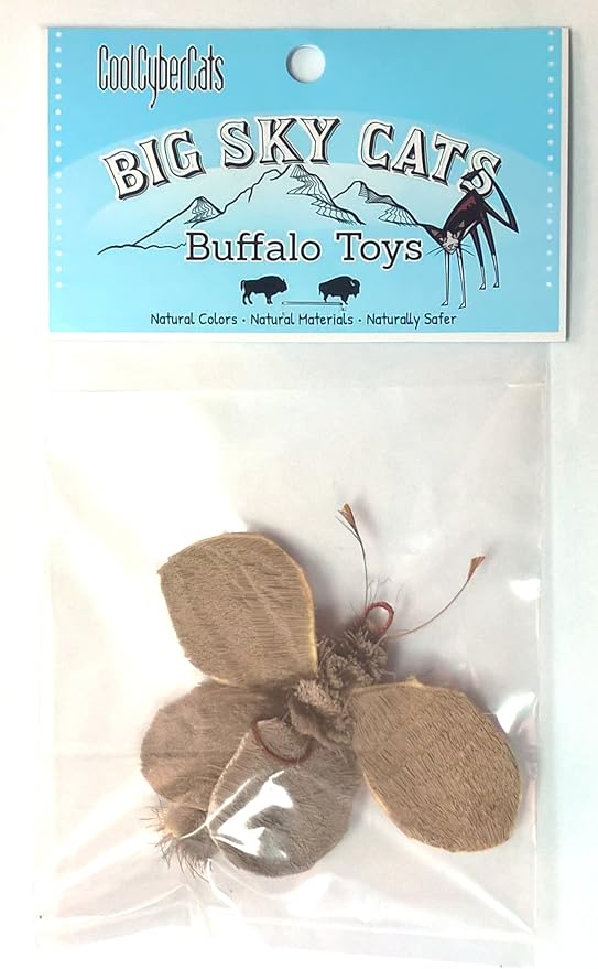 Butterfly Refill/Attachment Cat Toy - Natural Buffalo/Deer: Fits The Wildcat and Popular Bird and Mouse Type Wands/Poles