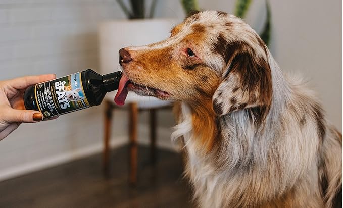 BioFATS Omega 3-6-9 Fatty Acid with EPA & DHA, Supports Healthy Skin, Coat and General Wellness, 94-Day Supply for 30-lb. Animal, 12-fl. oz. Bottle