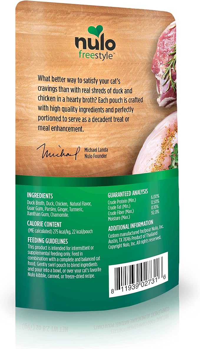 Nulo Freestyle Cat & Kitten Wet Cat Food Broth, Premium All Natural Grain-Free Cat Food Topper with No Added Minerals or Preservatives and High Animal-Based Protein (Pack of 24)