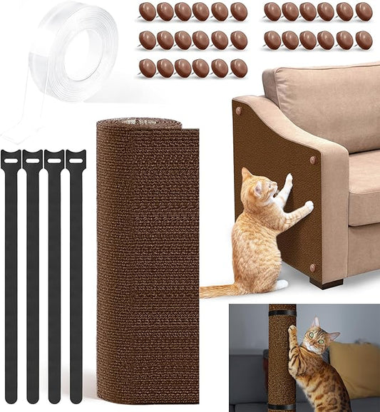 Couch Protector from Cat Claws 78.7"x15.8" Cat Scratching Mat Set, Cat Scratch Furniture Protector, Cat Scratching Post Scratch Pad Cover Replacement for Cat Tree Shelf Steps Couch Corner Wall
