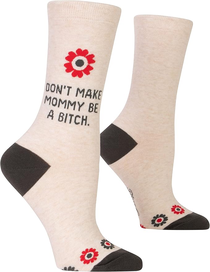 Blue Q Women's Funny Novelty Crazy Crew Socks with Sayings