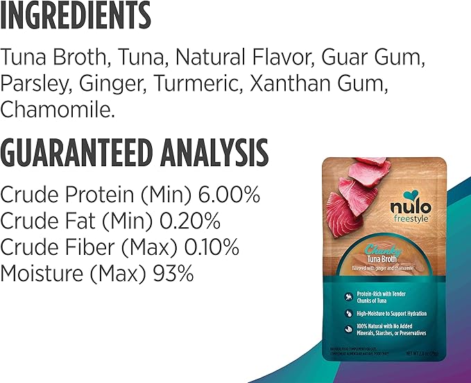 Nulo Freestyle Cat & Kitten Wet Cat Food Broth, Premium All Natural Grain-Free Cat Food Topper with No Added Minerals or Preservatives and High Animal-Based Protein