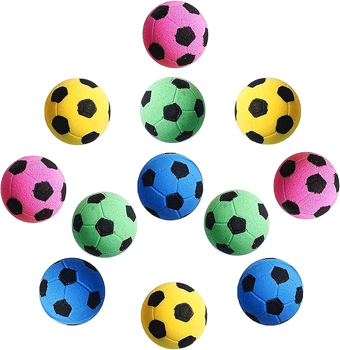 Cat Foam Ball Cat Sponge Ball Toy Cat Soccer Ball Toy Elastic Soft Foam Football(12)