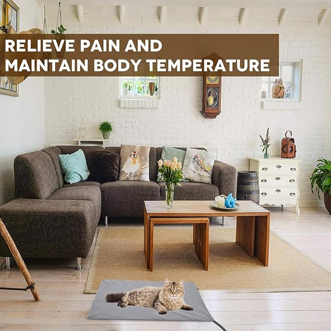 Pet Heating Pad for Cat Dog,Soft Electric Blanket Auto Temperature Control Waterproof Indoor,House Heater Animal Bed Warmer Heated Floor Mat,Whelping Supply for Pregnant New Born Pet