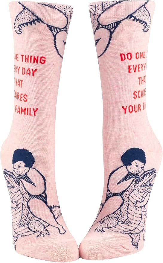 Blue Q Women's Funny Novelty Crazy Crew Socks with Sayings