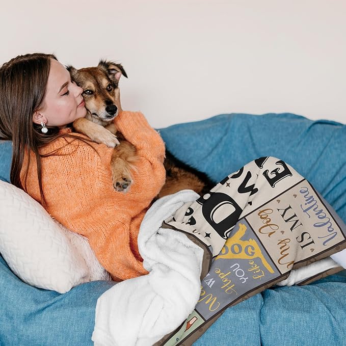 XALAZY Dog Mom Gifts Blanket, 60"X80" - Best Dog Lovers Gifts for Women