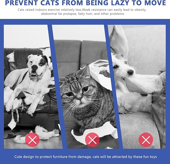 S SUNSBELL Cat Toys for Indoor,Turbo Tail Cat 3.0 Remote Control Mouse Cat Toy, Smart Interactive Cat Toy with Remote Control and 2-Speed Adjustment (Orange)