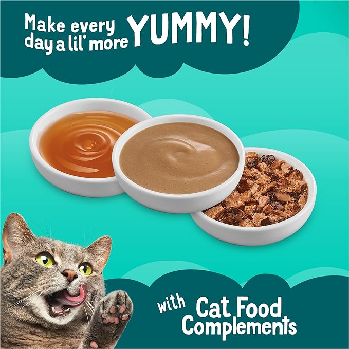 Purina Friskies Seafood Faves Wet Cat Food Variety Pack Lickable Gravy Cat Food Topper - 24 ct. Box