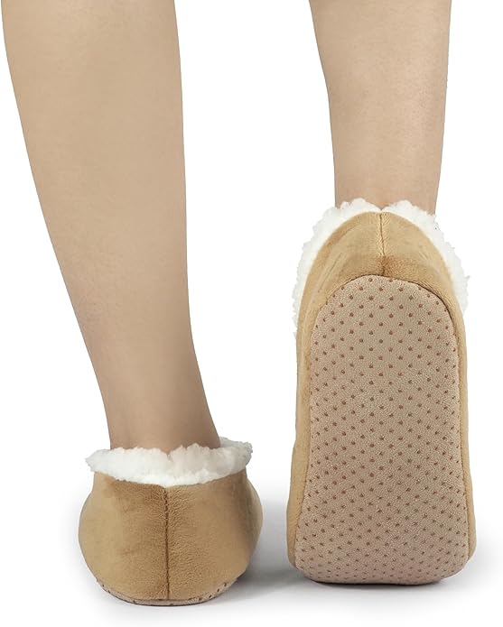 BenSorts Fuzzy Slipper Socks for Women Funny House Slippers with Grips