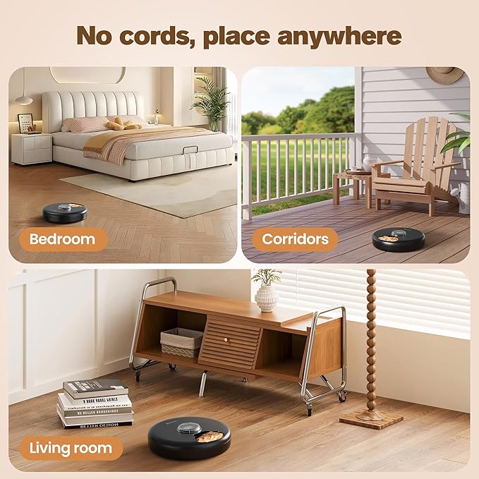 Automatic Cat Feeder Wet Food: Cordless Dog Food Dispenser - Small Pet Fresh Food Refrigerated Container with 2 Ice Packs - Programmable Timer AA Battery Powered Kitten Feeding Bowls - 6 Meals Per Day