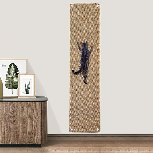 70.9"x 15.8" Thickened Extra Large Cat Wall Climbing Carpet, Cat Climbing Wall with 10pcs Fixed Nails for Indoor Cat Exercise,Cat Wall Scratcher,Wall Climbing Cat Carpet (Camel)