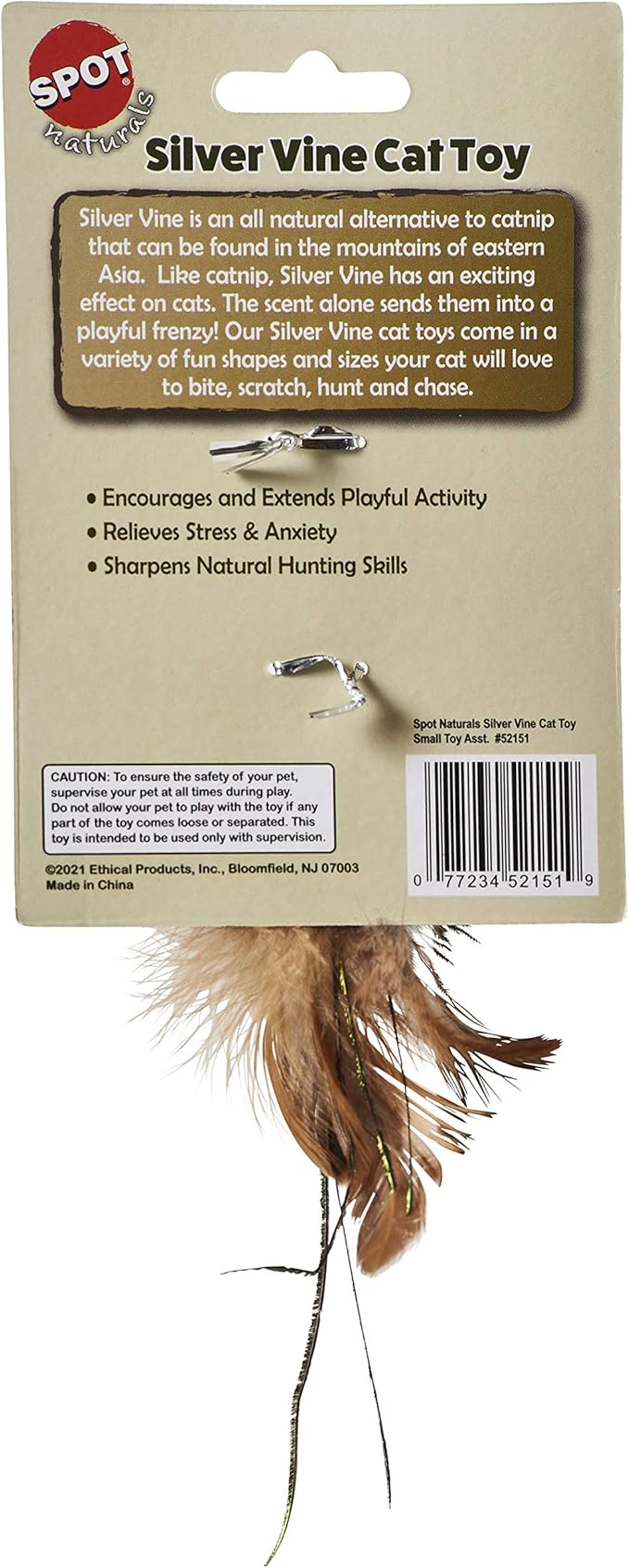 SPOT Naturals/Silver Vine/Cat Toy/Assorted Figures/Small