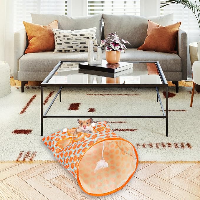 Cat Tunnel Bags, Pet Tunnel Bag Cat Cave Toy Collapsible Cat Bag Toy Crinkle Cat Tube Self Hide and Seek Play Cat Supplies Gift for Indoor Outdoor