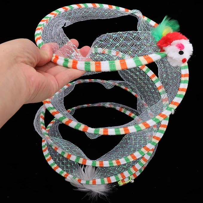 Cat Tunnel Toy with Interactive Kicking Toy for Cats and Kittens Engaging Play Kitten Accessory for Indoor Fun and Activity