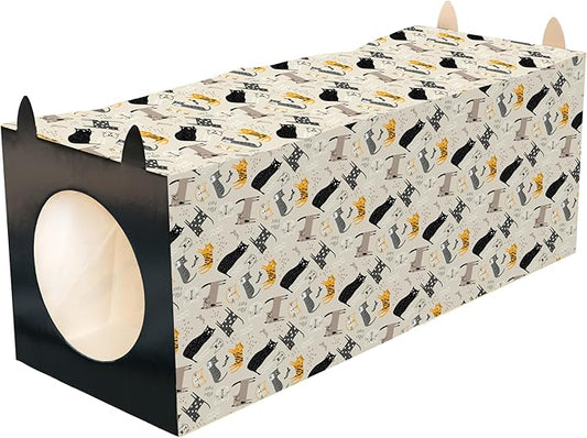 Kitty City Paper Bag Scratchers for Cats, Cat Print Paper Bag Tunnel Scratcher