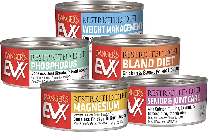 Evanger's EVX Restricted Diet: Bland Diet Canned Cat Food - 24, 5.5 oz Cans