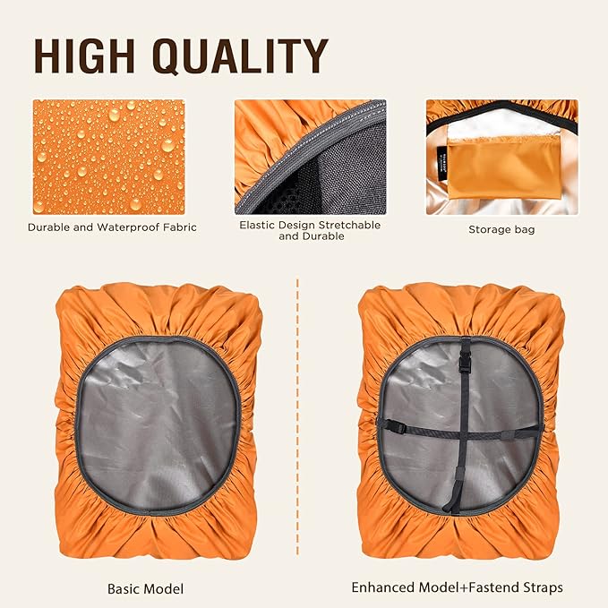 Backpack Rain Cover for (10-95L),Waterproof Backpack Cover with Reflective Strip,Outdoor Backpack Cover for Hiking,Camping,Biking,Traveling