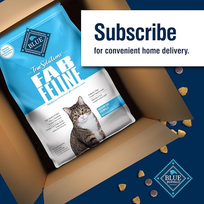 Blue Buffalo True Solutions Fab Feline Natural Dry Food for Adult Indoor Cats, Chicken, 3.5-lb Bag