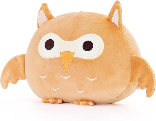 Lazada Stuffed Owl Animal Plush Kids Pillow Super Soft Toys Brown 15''