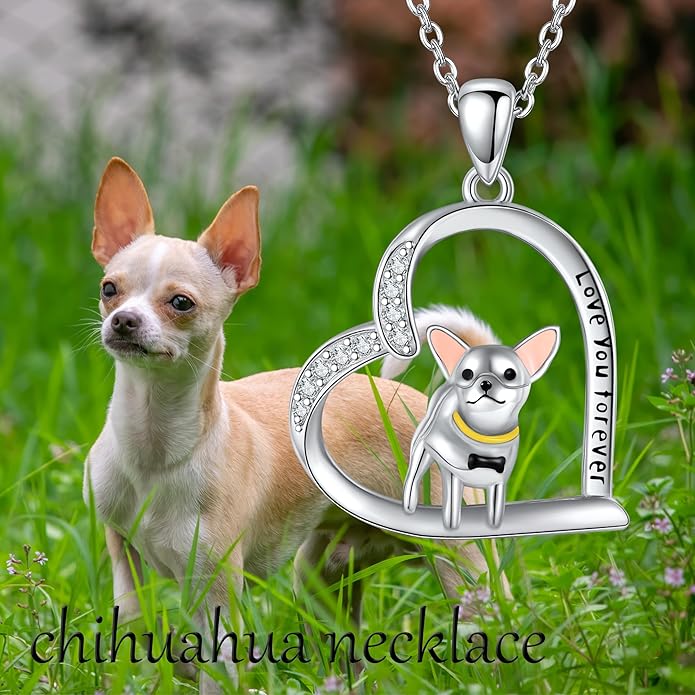 Capybara/Squirrel/Chihuahua Necklace Sterling Silver Chihuahua Squirrel Jewelry Capybara Gifts for Women