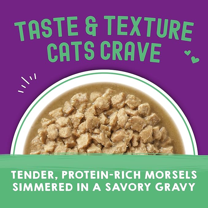 Stella & Chewy’s Carnivore Cravings Morsels & Gravy Salmon & Tuna Recipe Wet Cat Food Pouches – (2.8 Ounce Pouch, Case of 12)