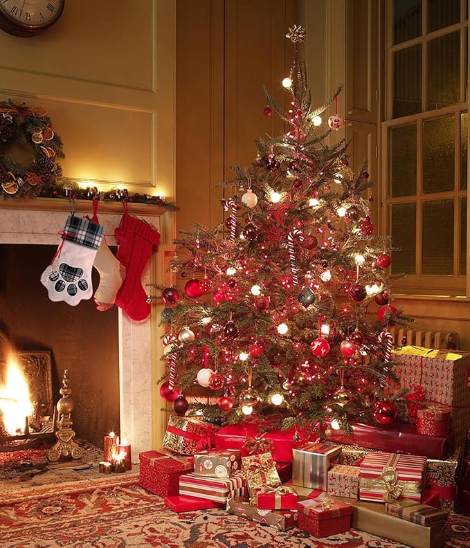 Cat Christmas Stocking with Toys for Cats and Kitten, Cat Christmas Stocking Stuffers 22 Assorted Toys Gift Set, Medium Breeds