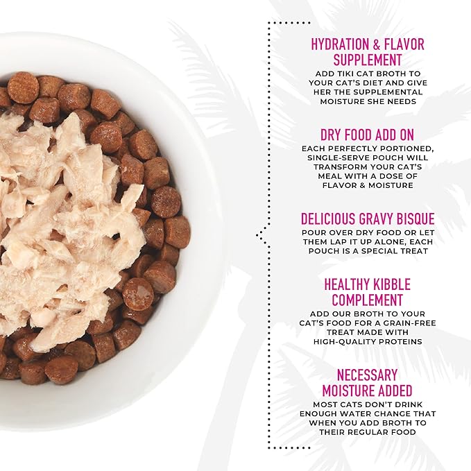 Tiki Cat Born Carnivore Broths, Salmon Recipe, Hydration and Flavor Supplement Cat Food Topper, 1.3 oz. Pouch (Pack of 12)