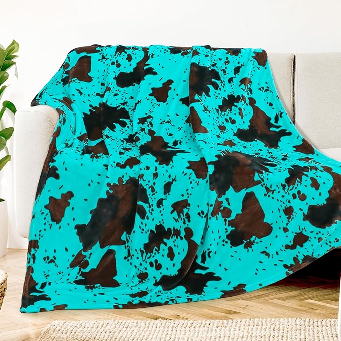 Teal Throw Blanket Fleece Blanket for Couch & Bed Turquoise Luxury Cozy Fuzzy Blankets and Throws Soft Warm Blankets All Season 50x60 inch
