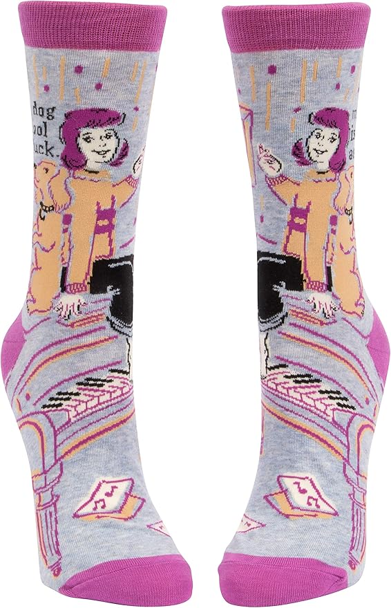 Blue Q Women's Funny Novelty Crazy Crew Socks with Sayings