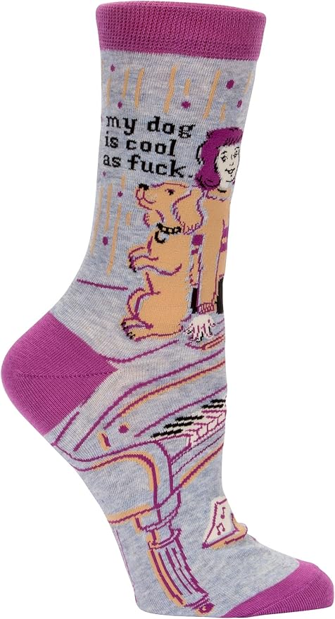 Blue Q Women's Funny Novelty Crazy Crew Socks with Sayings