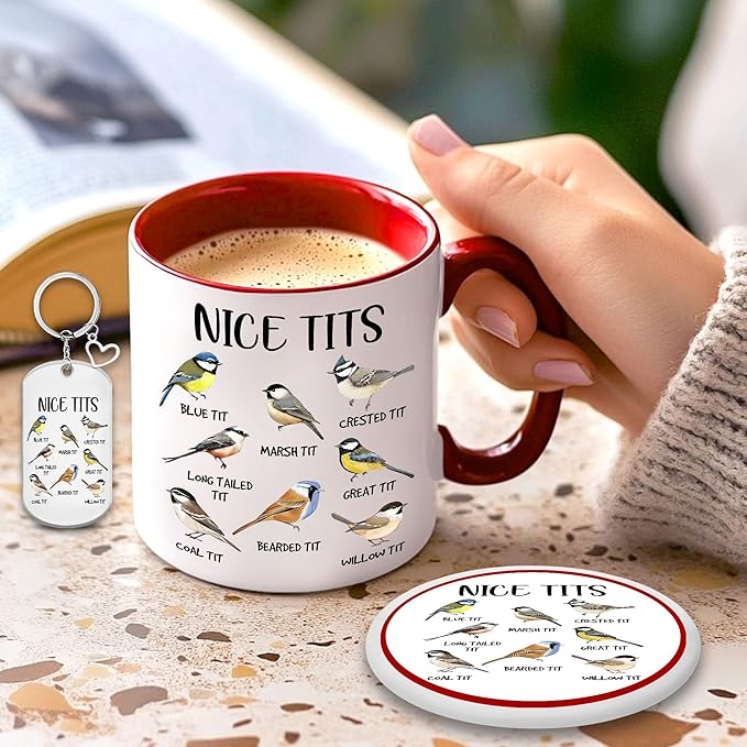 Bird Mug - Bird Gifts For Bird Lovers - Bird Watching Gifts - Fowl Language Bird Mug - Bird Coffee Mugs - Nice Bird Coffee Mug - Bird Themed Gifts - Bird Cup - Birthday Gag Gifts For Women, Men