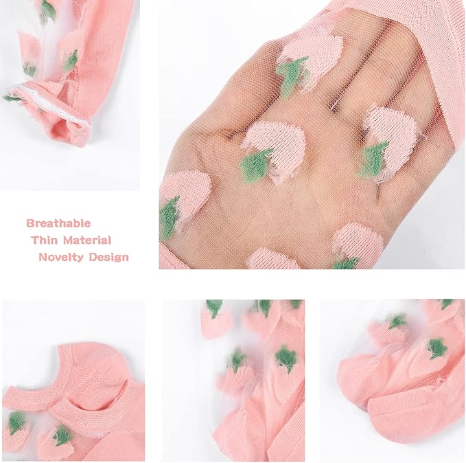 Benefeet Sox Sheer No Show Socks Women Girls Cute Thin Mesh Low Cut Liner Socks for Loafers Boat Shoes