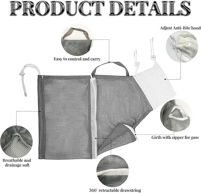 2PCS Cat Bathing Bag, Adjustable Cat Grooming Net Bag Breathable Cat Shower Bag for Cat Restraint Washing Bathing Nail Trimming Injection Medicine Taking (Green, Grey)