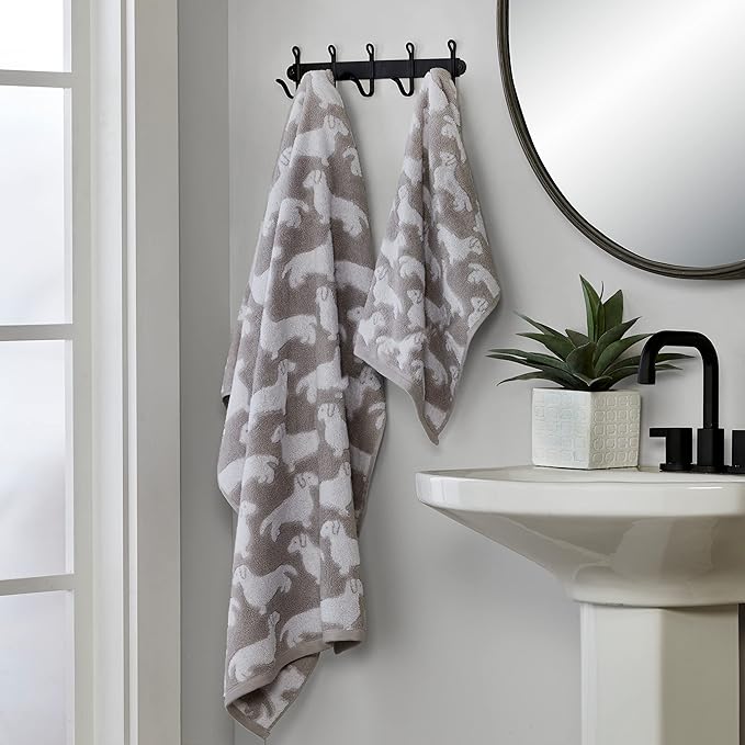 SKL Home by Saturday Knight Ltd. Dog 2 Pc Hand Towel, Gray