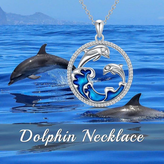 925 Sterling Silver Lab Grown Diamond Animal Necklace Cat/Bear/Bee/Dolphin/Dragonfly/Horse/Hummingbird/Koala/Parrot/Penguin/Pigeon/Sea Turtle/Starfish Lab Grown Diamond Necklace Gift for Women