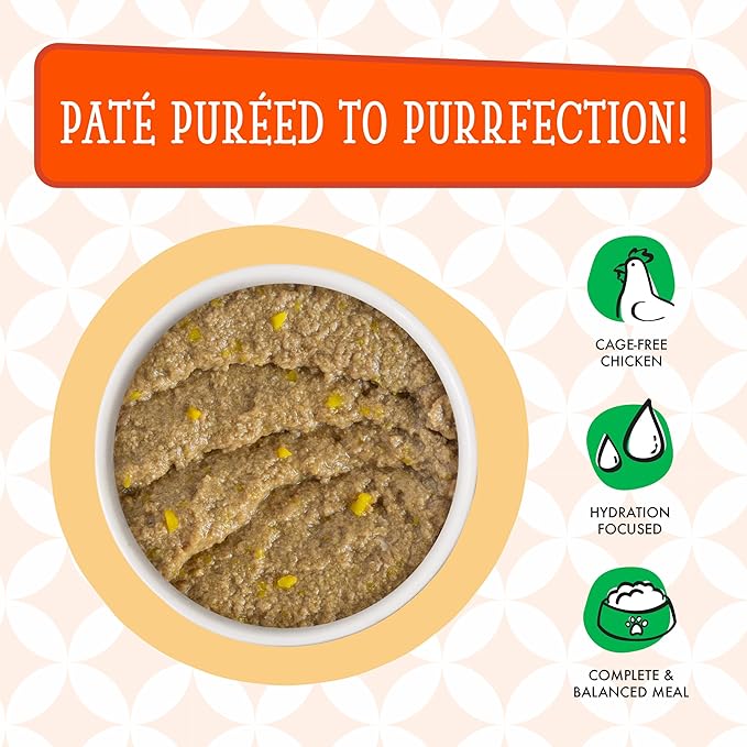 Weruva Cats in The Kitchen Paté, The Breakfast Cat with Chicken & Pumpkin, 3oz Pouch (Pack of 12)