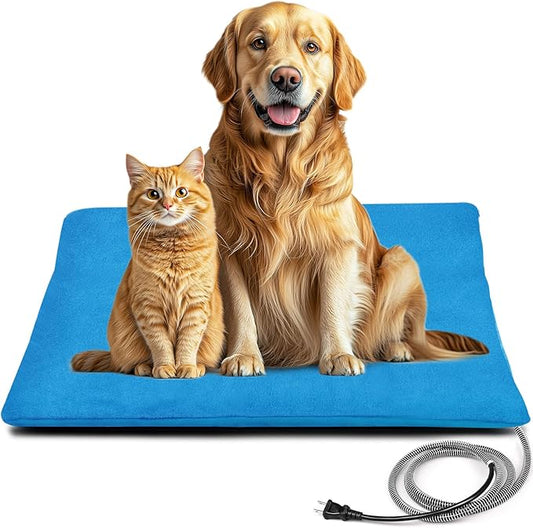 Outdoor Pet Heating Pad for Cats, Pet Heating Pad for Cats Outside, Waterproof Cat Warming Pad, Heated Cat Dog Bed Electric Heating Blanket, Feral Cat Heating Pad Heated Mat for Dog Cat House, 24"x36"